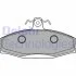 Комплект гальмівних колодок передн, MITSUBISHI COLT I, LANCER F, LANCER I SKODA FAVORIT, FAVORIT FORMAN, FELICIA CUBE, FELICIA I, FELICIA II VW CADDY II 1.2-1.9D 01.78-04.02 DELPHI LP1429 (фото 1)