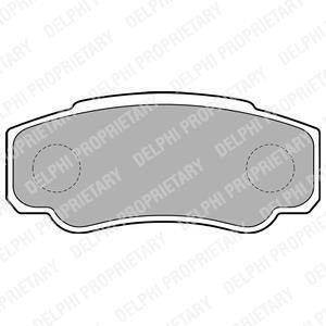 Комплект гальмівних колодок задн, CITROEN JUMPER I FIAT DUCATO PEUGEOT BOXER 1.9D-2.8D 02.94- DELPHI LP1790