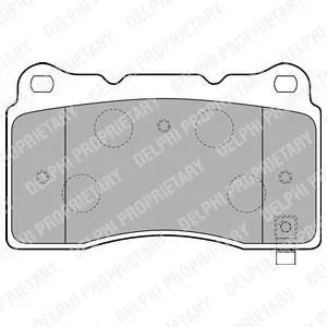 MITSUBISHI гальмівні колодки передн. Lancer V EVO 04 -, Subaru Impreza WRX 01- DELPHI LP1858 (фото 1)