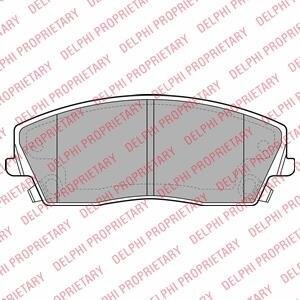 Комплект гальмівних колодок передн, CHRYSLER 300C DODGE CHALLENGER, CHARGER, MAGNUM LANCIA THEMA 2.7-6.4 09.04- DELPHI LP2034