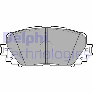 Комплект гальмівних колодок передн, TOYOTA RACTIS, VERSO S, YARIS 1.0-1.8 08.05-06.20 DELPHI LP2123 (фото 1)