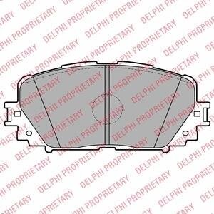 Комплект гальмівних колодок передн, TOYOTA RACTIS, VERSO S, YARIS 1.0-1.8 08.05-06.20 DELPHI LP2123