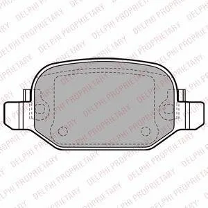 Комплект гальмівних колодок задн, FIAT 500, 500 C, 500L 0.9-1.6D 10.07- DELPHI LP2475