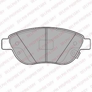Комплект гальмівних колодок передн, FIAT 500L 0.9-1.6D 09.12- DELPHI LP2476