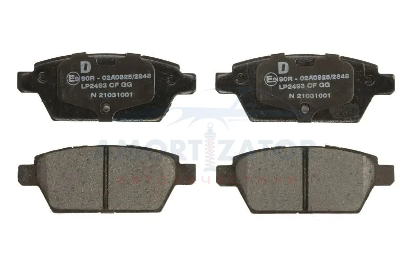 Комплект гальмівних колодок задн, DACIA SANDERO FORD USA FUSION MAZDA 323 F V, 6 MITSUBISHI GALANT IV RENAULT THALIA I 1.4-2.3D 09.80-12.12 DELPHI LP2493 (фото 1)