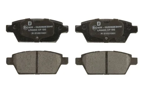 Комплект гальмівних колодок задн, DACIA SANDERO FORD USA FUSION MAZDA 323 F V, 6 MITSUBISHI GALANT IV RENAULT THALIA I 1.4-2.3D 09.80-12.12 DELPHI LP2493