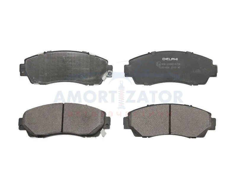 Комплект гальмівних колодок передн, HONDA CROSSTOUR I, CR-V IV, CR-V V, CR-V VI, ODYSSEY 1.5-3.5 09.05- DELPHI LP2710 (фото 1)