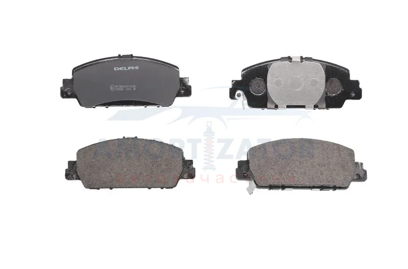 Комплект гальмівних колодок передн, HONDA ACCORD IX, HR-V 1.5-3.5 09.12- DELPHI LP3243 (фото 1)
