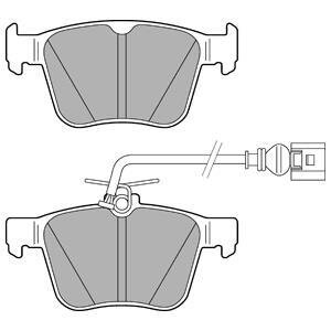 Комплект гальмівних колодок задн, AUDI A3, Q3, TT 2.5 03.15- DELPHI LP3267