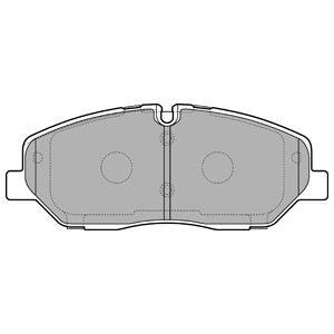Комплект гальмівних колодок передн, HYUNDAI H350 2.5D 04.15- DELPHI LP3294