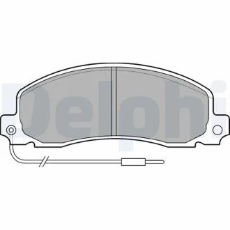 Комплект гальмівних накладок, дискове гальмо DELPHI LP504