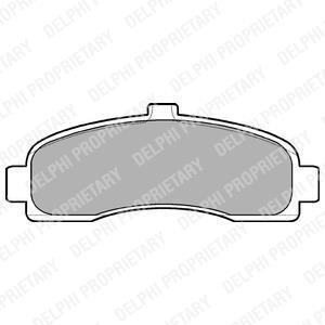Комплект гальмівних колодок передн, NISSAN MICRA II 1.0-1.5D 08.92-02.03 DELPHI LP779
