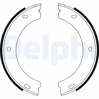 Гальмівні колодки, барабанні DELPHI LS1597