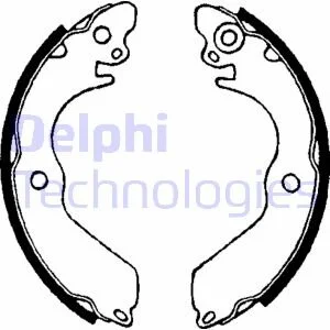 Комплект гальмівних колодок з 4 шт. барабанів DELPHI LS1649