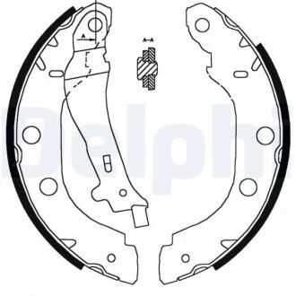 Гальмівні колодки, барабанні DELPHI LS1828