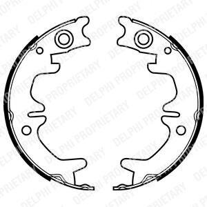 Колодки ручного гальма (170x40) Toyota Avensis 97-03, Camry 96-03 DELPHI LS1974