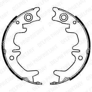 Колодки ручного гальма (170x40) Toyota Avensis 97-03, Camry 96-03 DELPHI LS1974