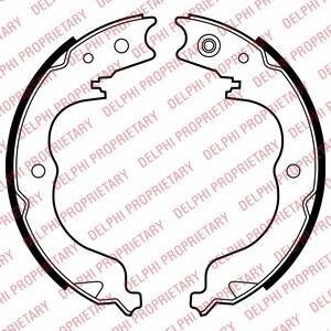 Гальмівна колодка CITROEN C-CROSSER, C-CROSSER ENTERPRISE MITSUBISHI ENDEAVOR, GRANDIS, LANCER VIII, OUTLANDER II, OUTLANDER III PEUGEOT 4007 SUBARU FORESTER, IMPREZA, LEGACY V 1.5-3.8 01.03- DELPHI LS2008