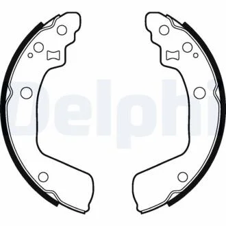 Гальмівні колодки, барабанні DELPHI LS2046