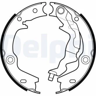 Гальмівні колодки, барабанні DELPHI LS2161