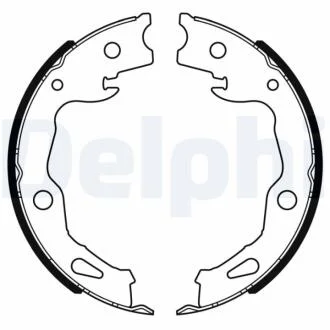 NISSAN Комплект гальмівних колодок (барабанні) X-TRAIL III 1.6-2.5 13-, RENAULT RENAULT 2.0 16- DELPHI LS2186