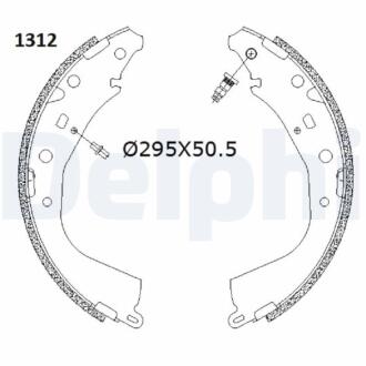 Комплект гальмівних колодок DELPHI LS2187