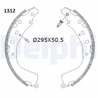 Комплект гальмівних колодок DELPHI LS2187