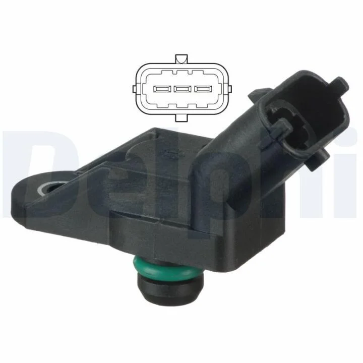 FIAT датчик тиску в впускному колекторі Bravo,Marea,Multipla,Alfa Romeo 145/156,Lancia 1.9/2.4JTD 97- DELPHI PS10172 (фото 1)