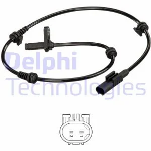 Датчик швидкості обертів коліс антиблокувальної системи гальм DELPHI SS20552