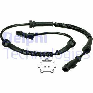 RENAULT датчик ABS передн.Trafic II (прямокутний розєм) 06- DELPHI SS20572