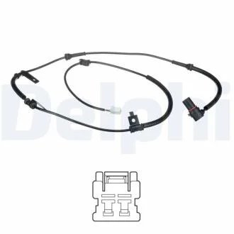 Датчик ABS задн Лів KIA SORENTO I 2.4/2.5D/3.5 08.02-12.11 DELPHI SS20637