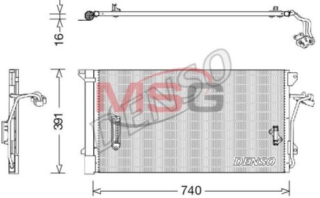 Конденсатор, система кондиціонування повітря DENSO DCN02027