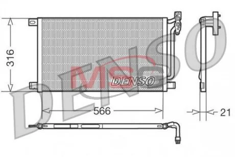 Радiатор кондицiонера DENSO DCN05003