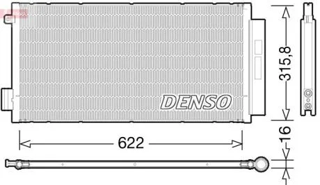 Радіатор кондиціонера DENSO DCN09044