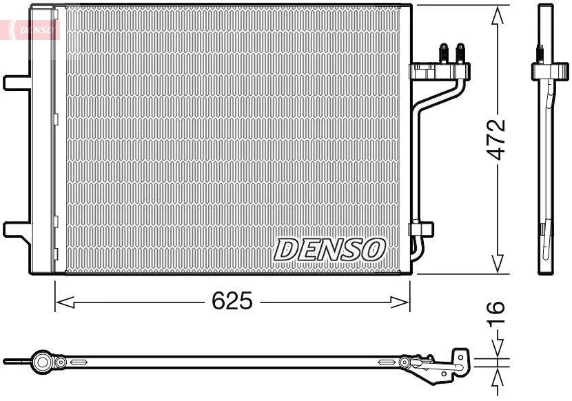 Конденсатор, система кондиціонування повітря DENSO DCN10047 (фото 1)