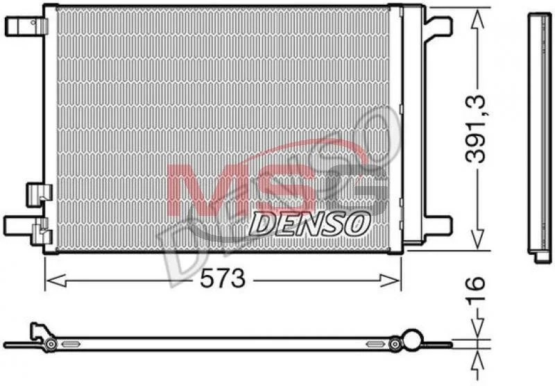 Конденсатор, система кондиціонування повітря DENSO DCN32066 (фото 1)