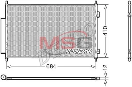 Конденсатор, система кондиціонування повітря DENSO DCN40027