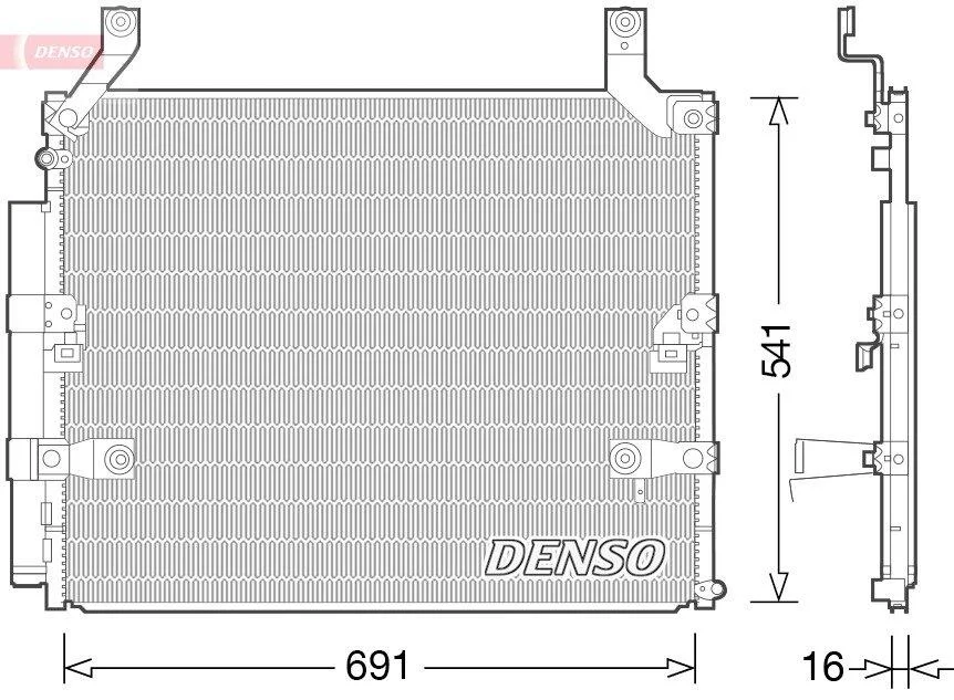 Конденсатор, система кондиціонування повітря DENSO DCN50032 (фото 1)