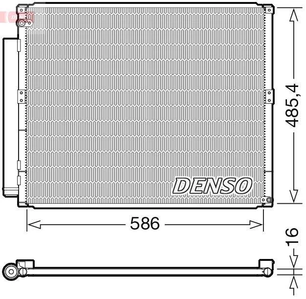 Конденсатор, система кондиціонування повітря DENSO DCN50113 (фото 1)
