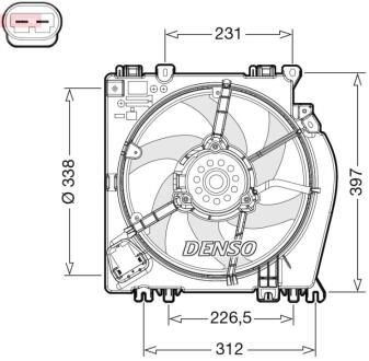 Вентилятор, система охолодження двигуна DENSO DER46002