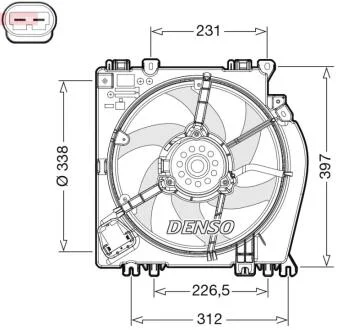 Вентилятор, система охолодження двигуна DENSO DER46002