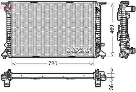 Радіатор, система охолодження двигуна DENSO DRM02023