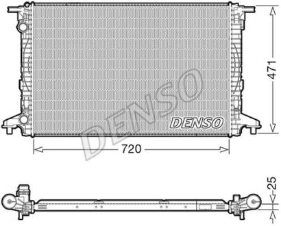 Радіатор, система охолодження двигуна DENSO DRM02043