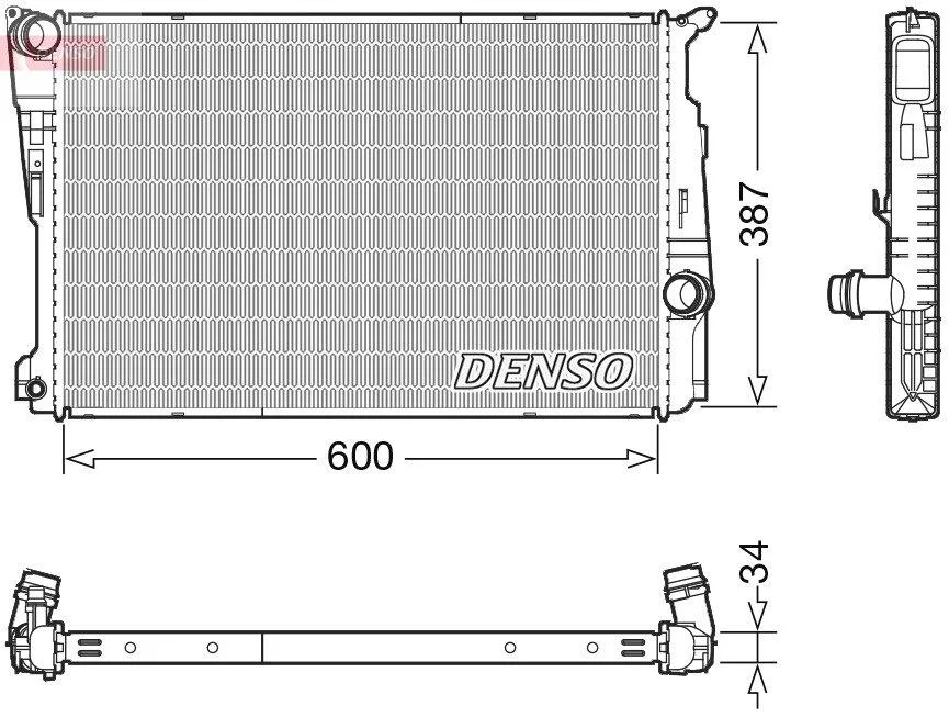Радіатор, система охолодження двигуна DENSO DRM05006 (фото 1)
