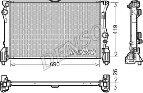 Радіатор, система охолодження двигуна DENSO DRM17112