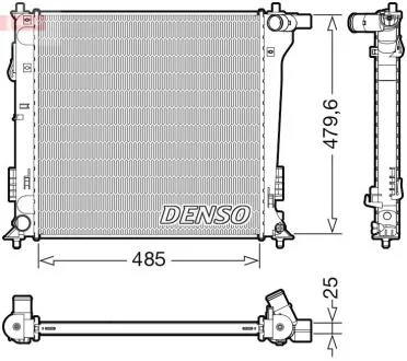Радіатор, система охолодження двигуна DENSO DRM41020