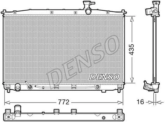 Радіатор, система охолодження двигуна DENSO DRM41024 (фото 1)