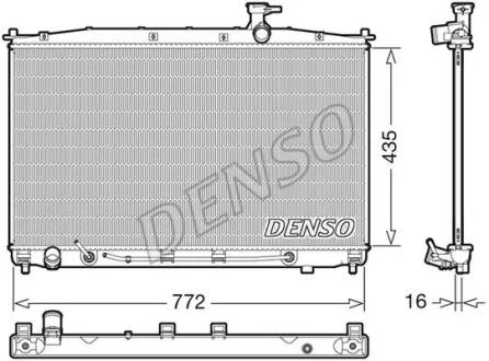 Радіатор, система охолодження двигуна DENSO DRM41024