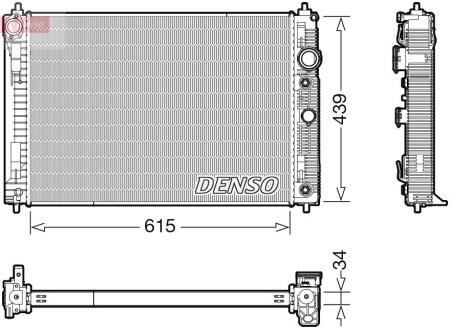 Радіатор, система охолодження двигуна DENSO DRM46045