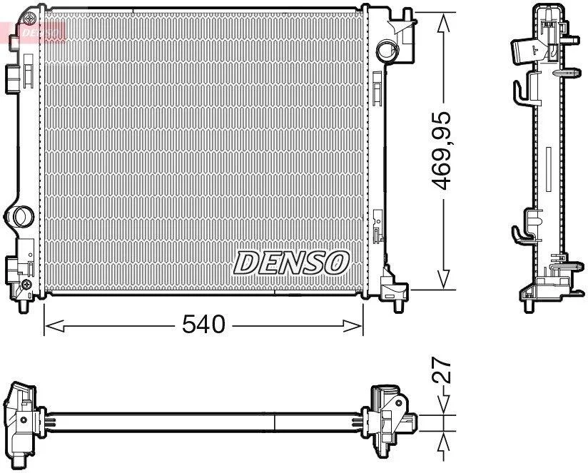 Радіатор, система охолодження двигуна DENSO DRM46065 (фото 1)